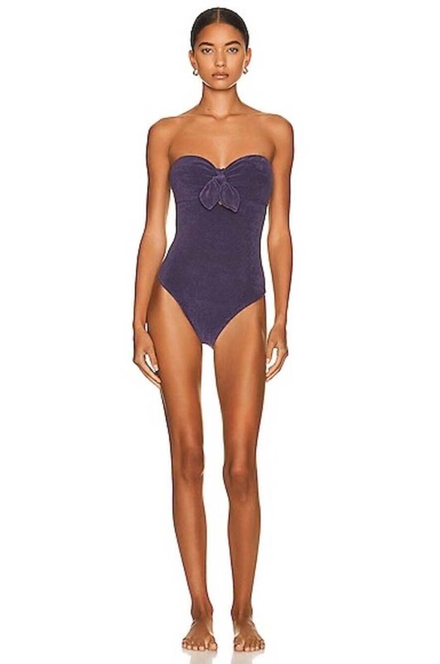 Zimmermann Lyre Terry Tie One-Piece Swimsuit 330$